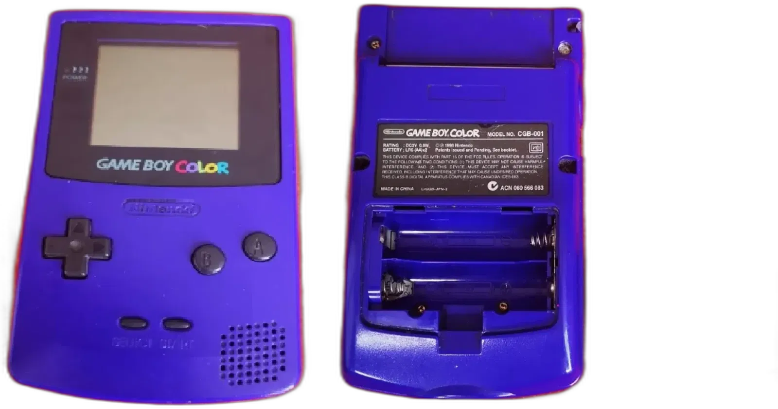 Nintendo Game Boy Color, transparent, violet