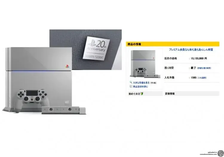 Consolevariations - Sony PlayStation 4 20th Anniversary Console