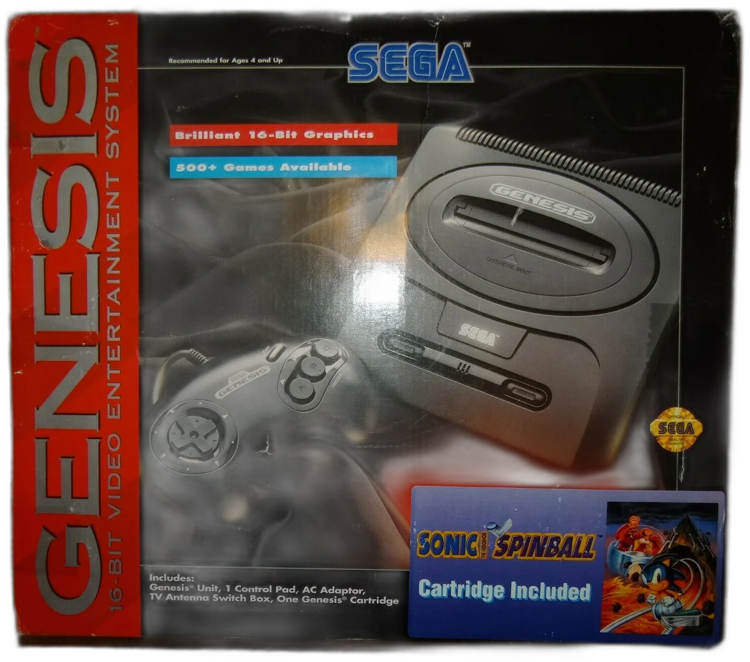  Sega Genesis Model 2 Sonic Spinball Bundle
