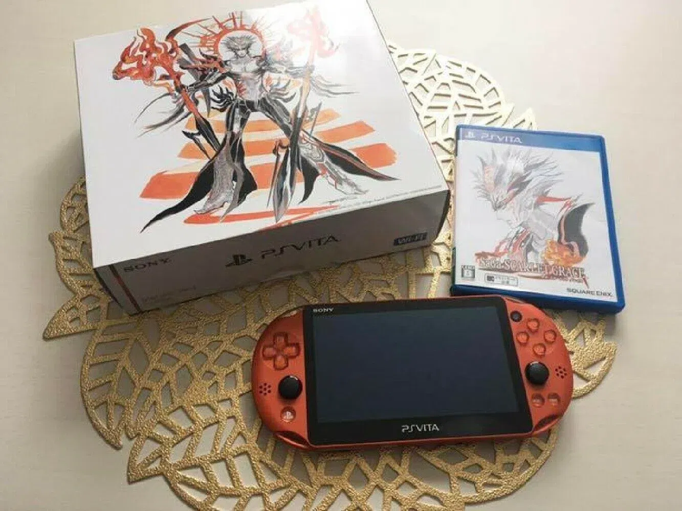 Sony PS Vita Slim Scarlet Grace Kessen White Console Consolevariations