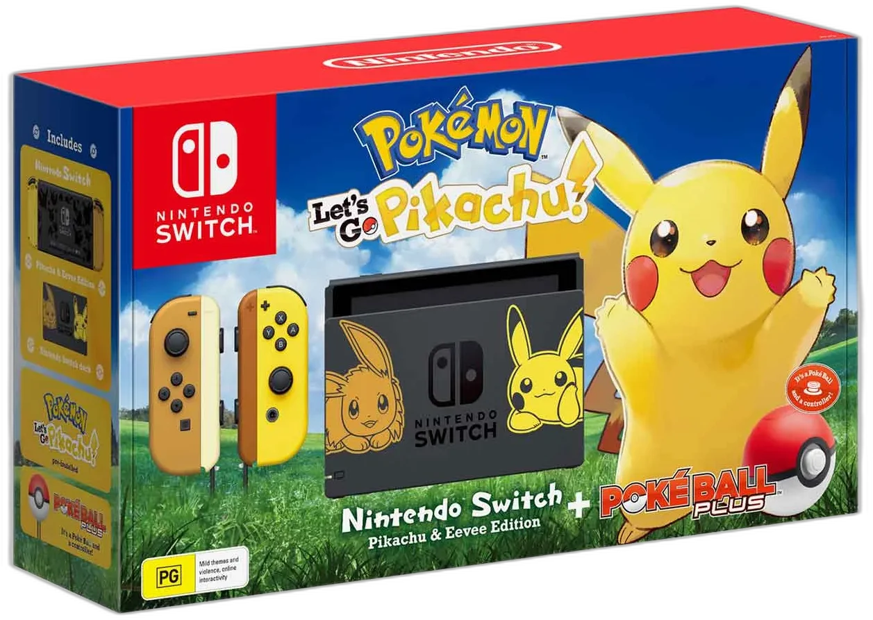  Nintendo Switch Pokemon Let's Go Pikachu Console [AUS]