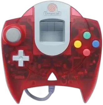 Sega Dreamcast Transparent Red Controller
