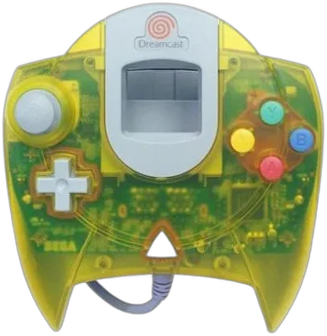  Sega Dreamcast Transparent Yellow Controller