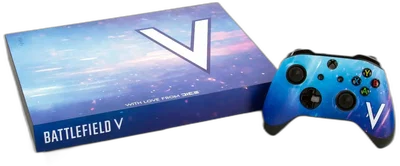 Microsoft Xbox One X Battlefield V Blue Console
