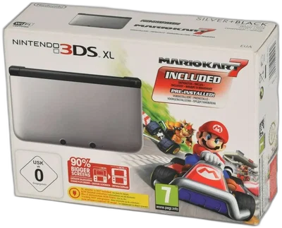 Nintendo 3DS XL Mario Kart 7 Grey Bundle