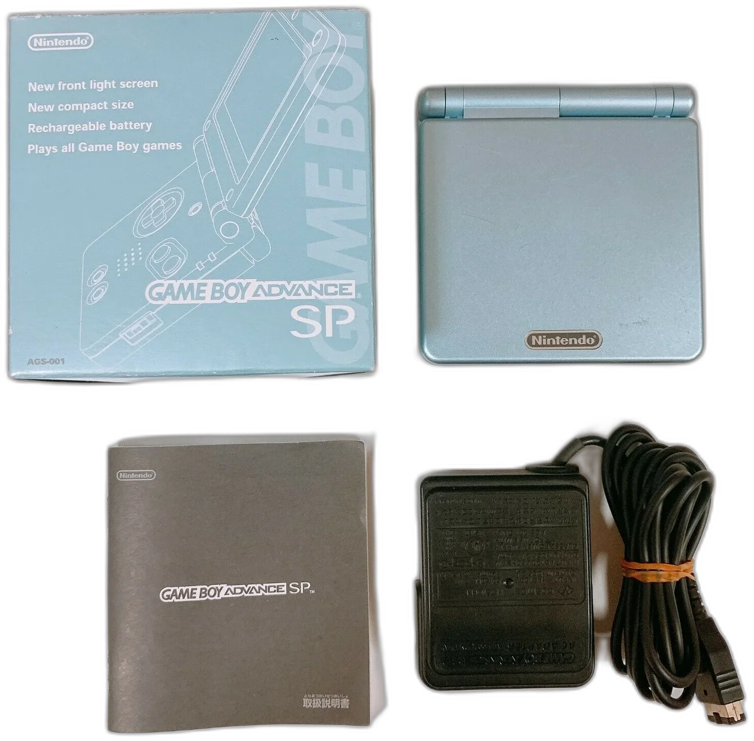  Nintendo Game Boy Advance SP Pearl Blue Console [JP]