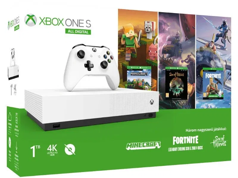 Xbox one with fortnite and deals minecraft