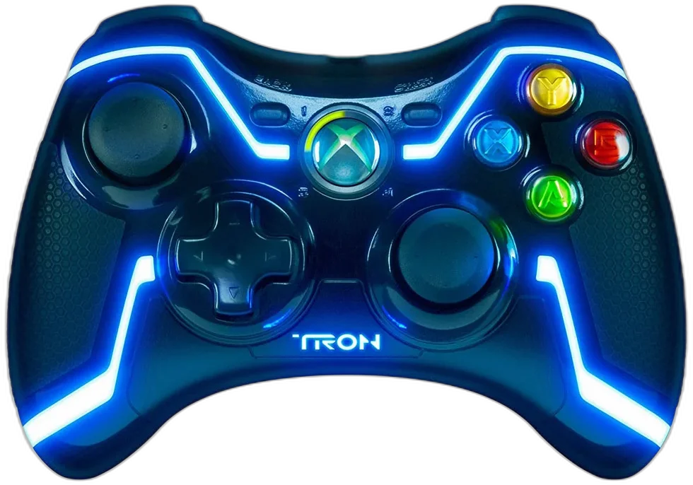 PDP XBox 360 Blue Tron Collectors Edition Wired Controller