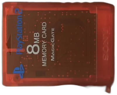 Sony PlayStation 2 Clear / Red Memory Card [NA]