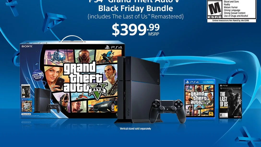  Sony PlayStation 4 Grand Theft Auto V Black Friday Bundle