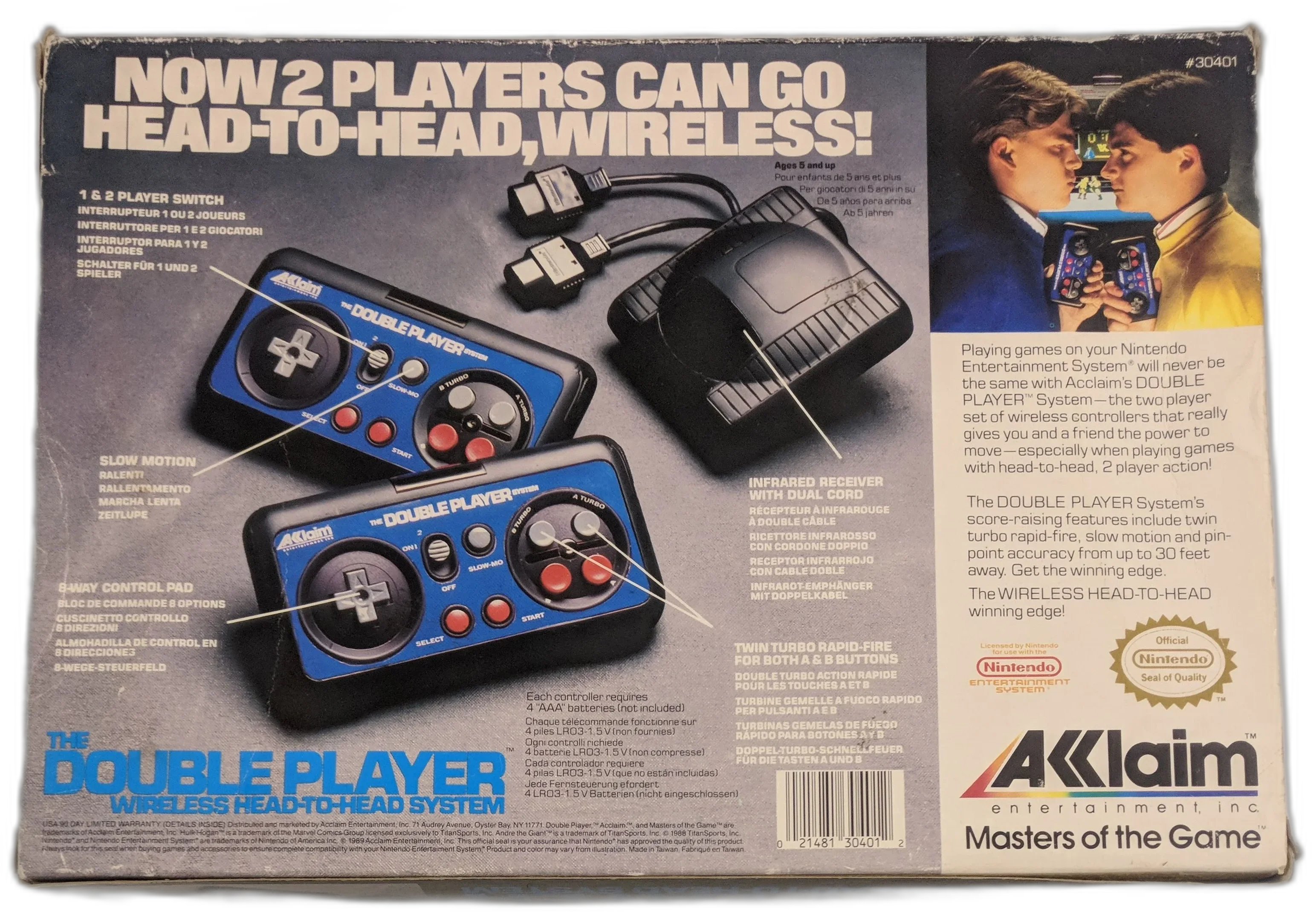  Acclaim NES Double Player Controller