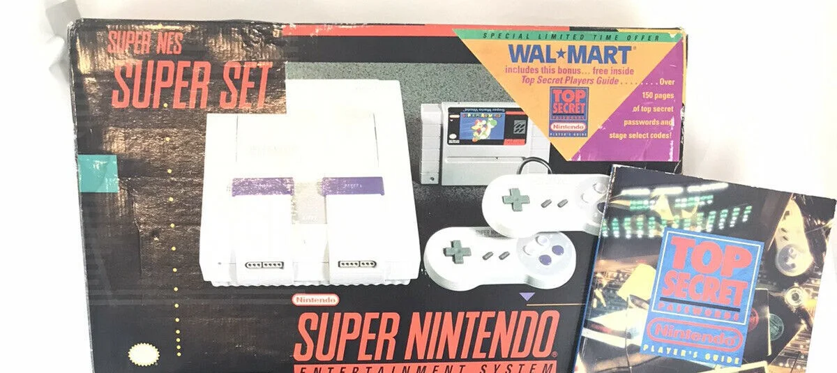  SNES Top Secret Players Guide + Super Mario World Walmart Bundle