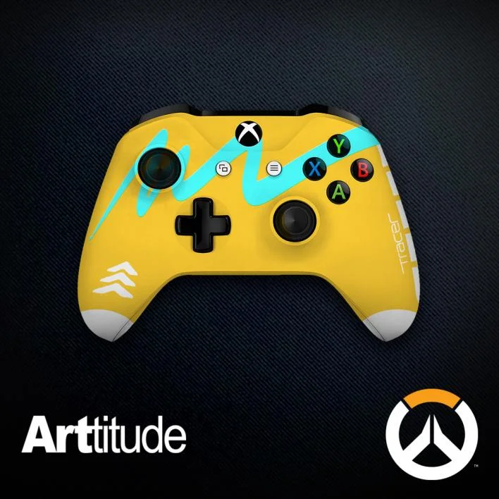  Microsoft Xbox One S Overwatch Tracer Controller