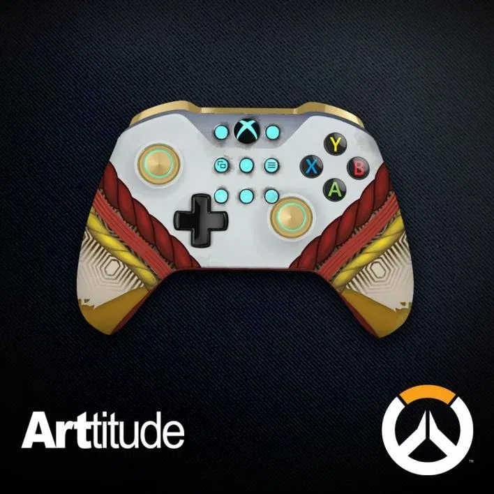  Microsoft Xbox One S Overwatch Zenyatta Controller