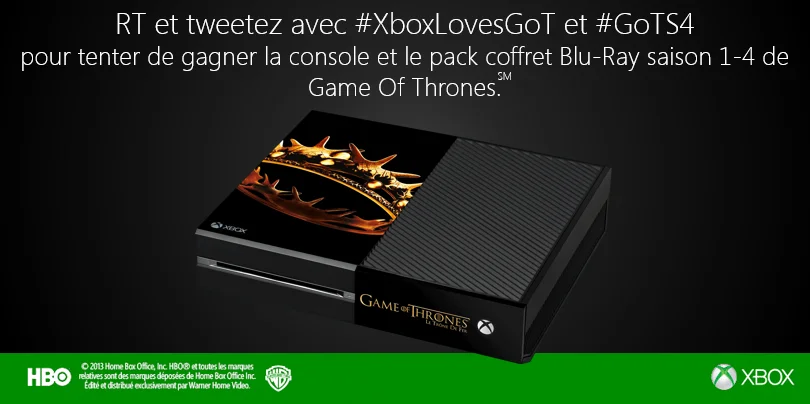  Microsoft Xbox One Games of Thrones Le Trône de fer Console