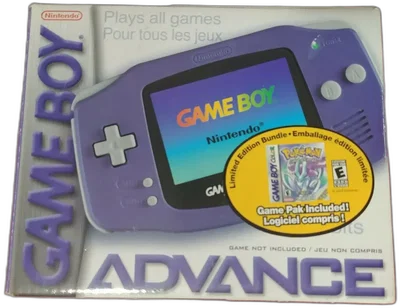 Nintendo Game Boy Advance Indigo Pokemon Crystal Bundle [CA]