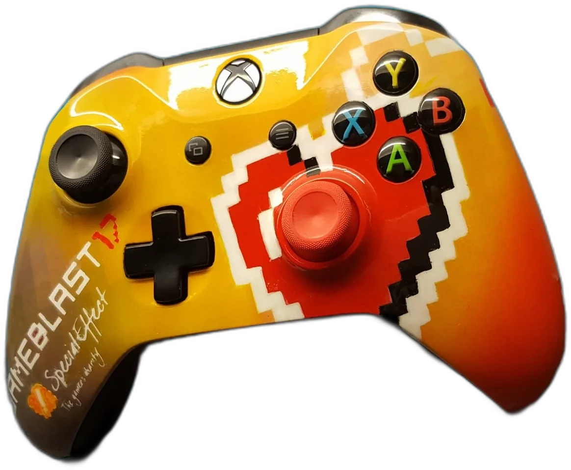  Microsoft Xbox One S Gameblast 17 Yellow Controller