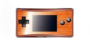 Nintendo Game Boy Micro Orange Wood Style  Faceplate