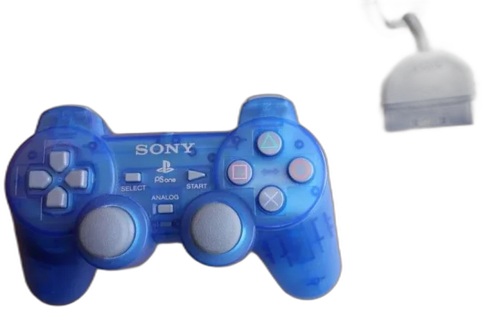  Sony PlayStation Slimline Clear/Blue Controller [JP]