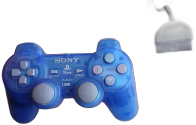 Sony PlayStation Slimline Clear/Blue Controller [JP]