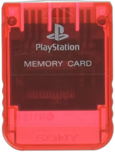 Sony Playstation Red Cherry/Crimson Memory Card [JP]