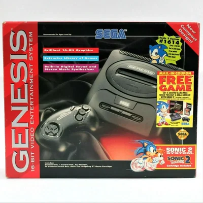 Sega Genesis Model 2 Sonic 2 System Coupon Bundle