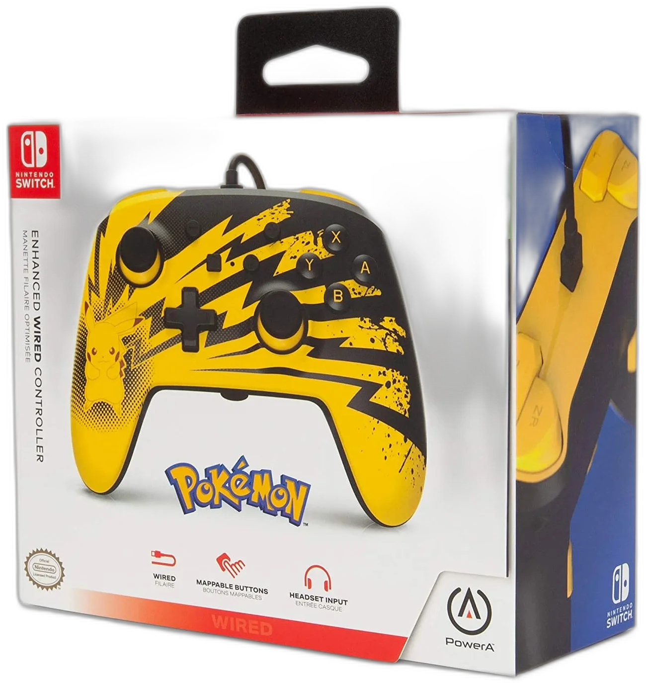  PowerA Pokemon Enhanced Wired Controller for Nintendo Switch -  Pikachu Lightning - Nintendo Switch : Video Games