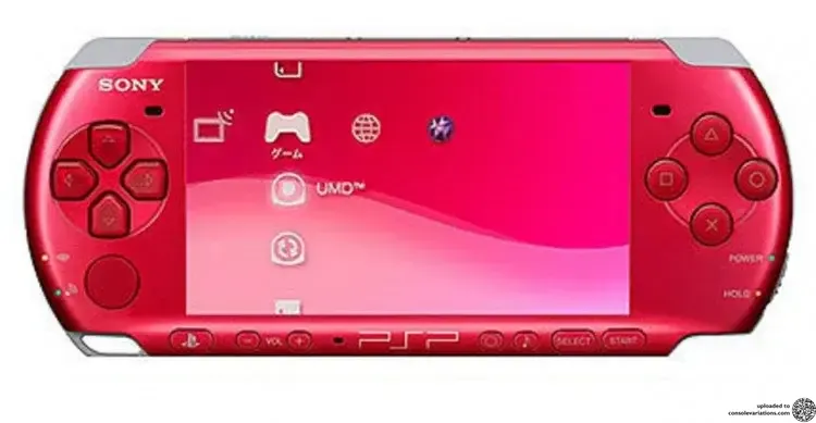 PSP-3000   レット Consolevariations - Sony PSP 3000 Carnival Radiant Red Console