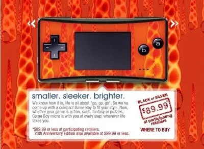 Nintendo Game Boy Micro Spiked Flames Faceplate