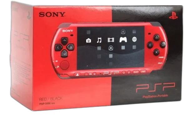  Sony PSP 3000 Red and Black Value Pak Console