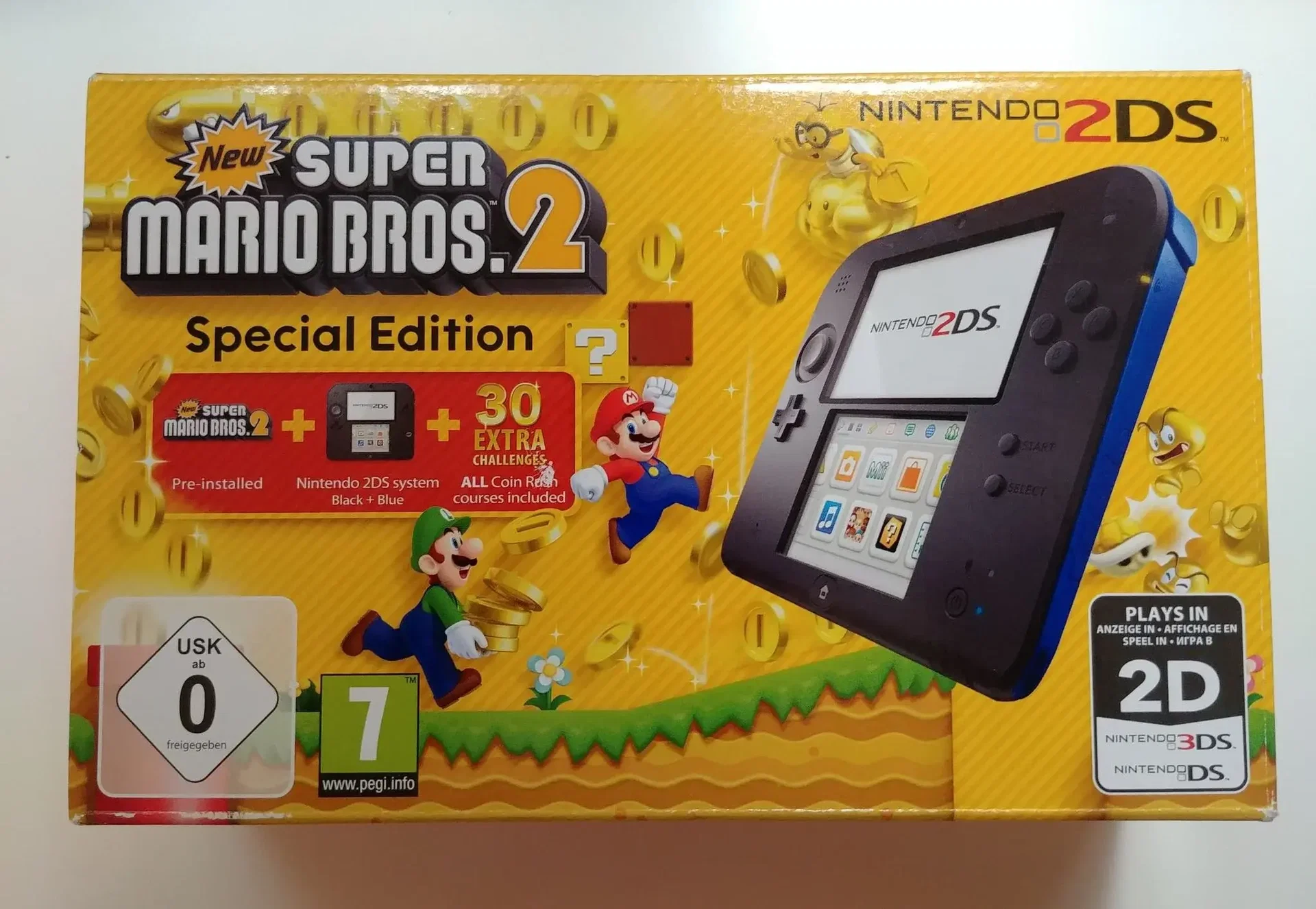 Consolevariations - Nintendo 2DS New Super Mario Bros 2 Black Blue