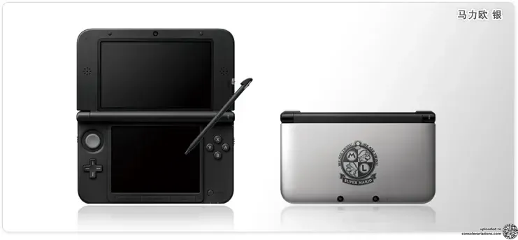 任天堂　iQue 3DS XL 中国限定 Consolevariations - iQue 3DS XL Mario Silver [CN] | Consolevariations