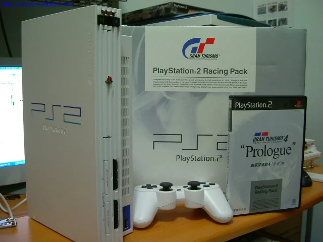 Sony Playstation 2 Ceramic White Gran Turismo 4 Prologue Console