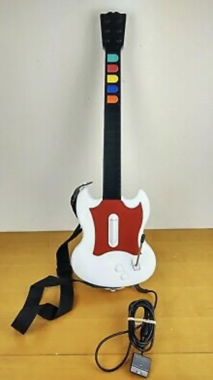  Konami PlayStation 2 Guitar Hero White Guitar