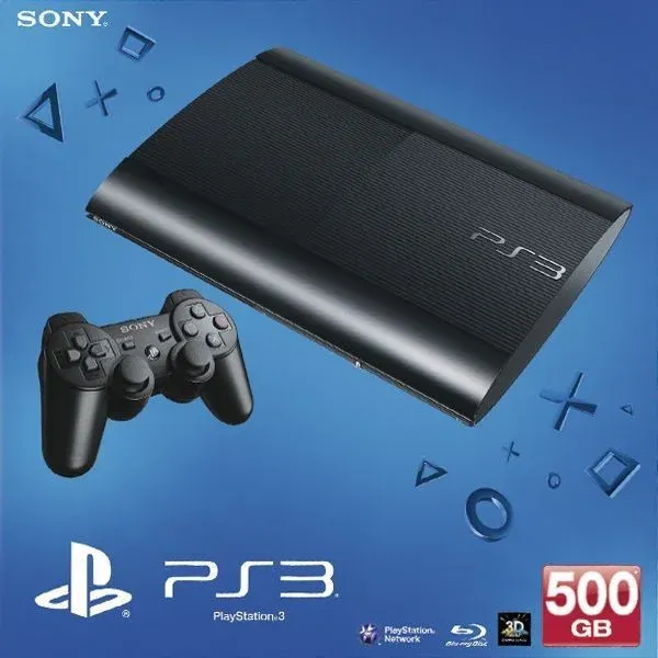 Sony Super Slim Ps3 Game Console - 500GB With 20 Game Including