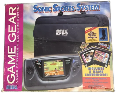 Sega Game Gear Sonic Sports System w/cigarette lighter Adapter Console