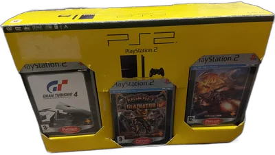 Sony Playstation 2 Slim 3 Games Pack Console