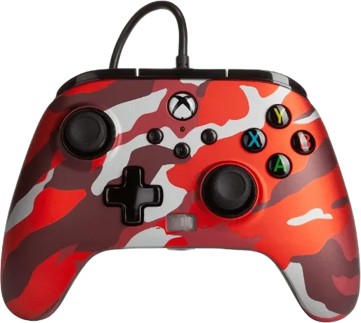 PowerA - Xbox Series X│S Ehanced Wired Controller - Metallic Red Camo