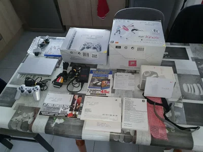 Sony Playstation 2 Slim Silver Kinetic Eye Toy Bundle