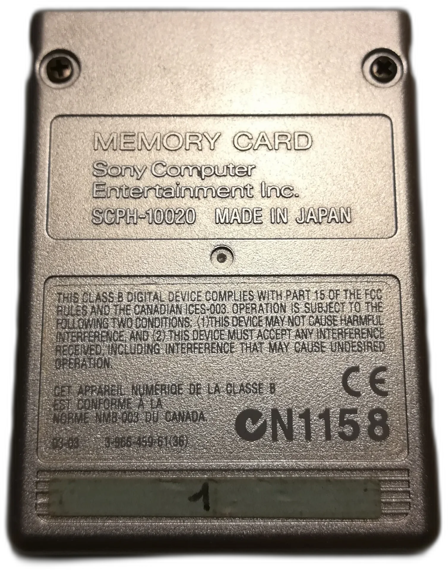  Sony PlayStation 2  8 MB Silver Memory Card