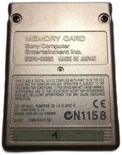 Sony PlayStation 2  8 MB Silver Memory Card