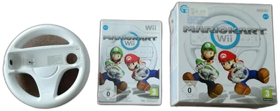 Nintendo Wii Wheel + Mario Kart Wii Bundle