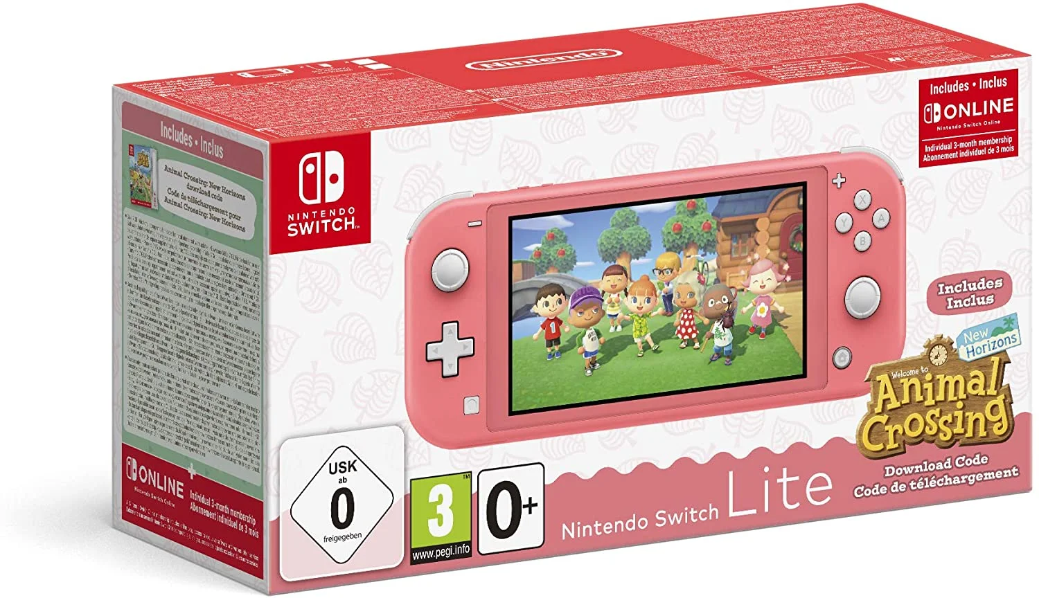  Nintendo Switch Lite Animal Crossing New Horizons  Coral Bundle
