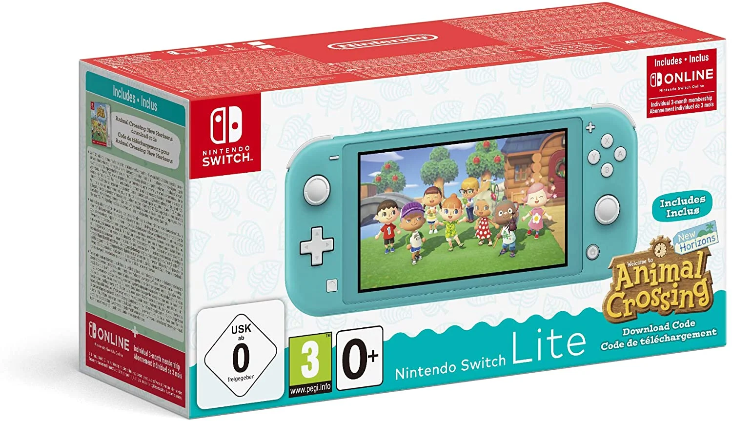 Nintendo Switch Lite Animal Crossing New Horizons Turquoise Bundle