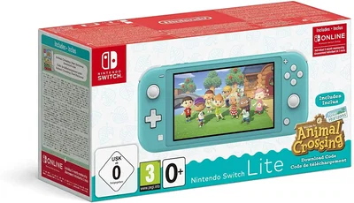 Nintendo Switch Lite Animal Crossing New Horizons Turquoise Bundle