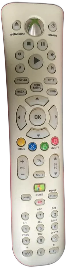  Microsoft Xbox 360 White DVD Remote