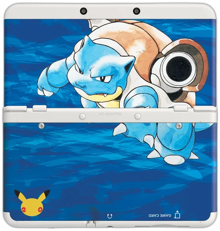  New Nintendo 3DS Pokemon Blue 20th anniversary faceplate