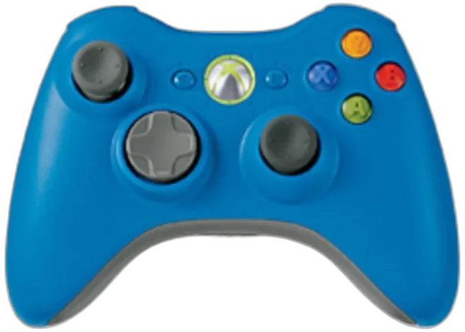  Microsoft Xbox 360 Blue Controller