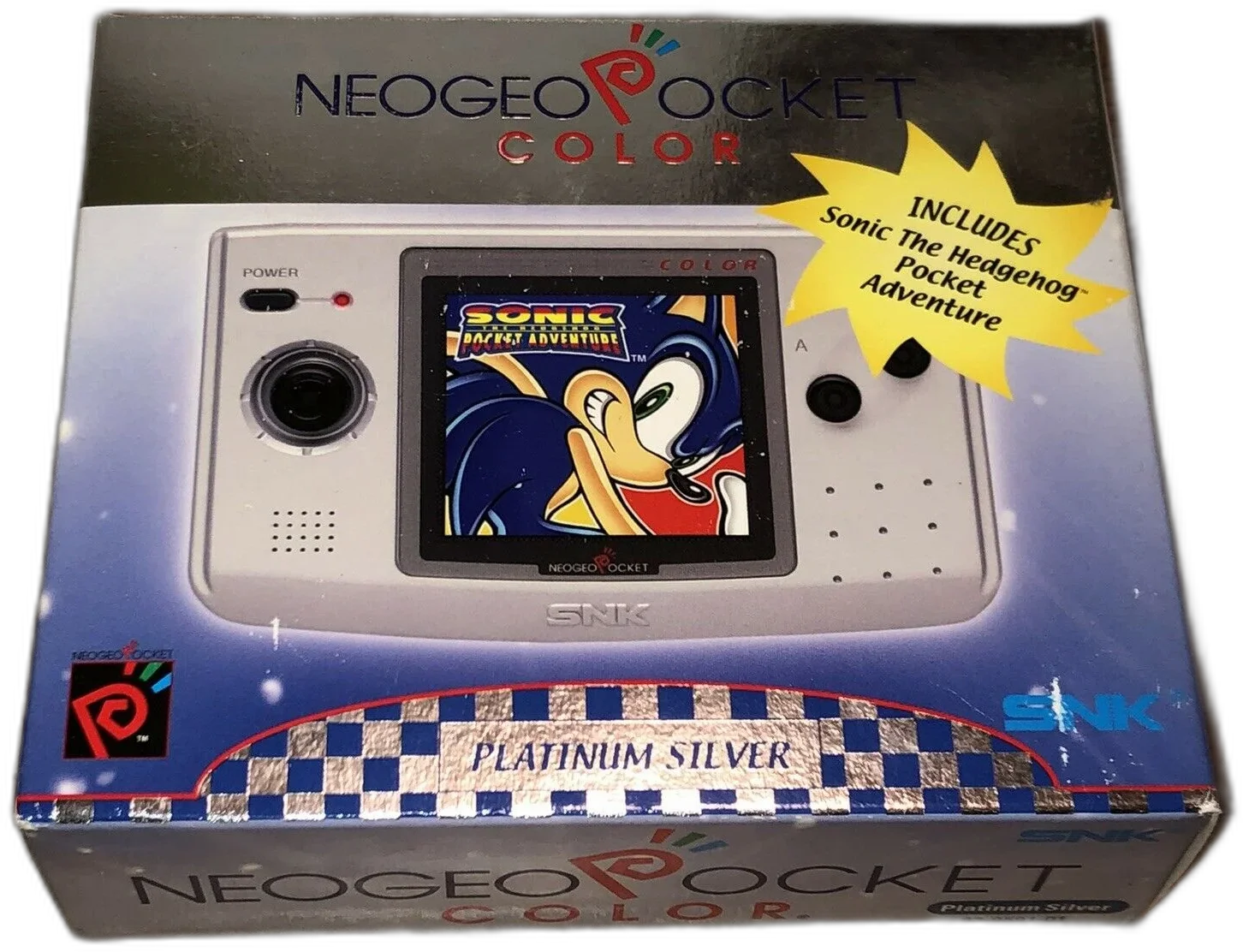  Neo Geo Pocket Color Platinum Silver Sonic The Hedgehog Pocket Adventure Bundle