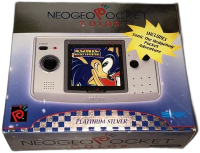 Neo Geo Pocket Color Platinum Silver Sonic The Hedgehog Pocket Adventure Bundle